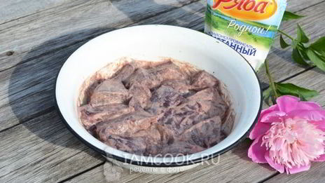 шашлык из говяжьей печени