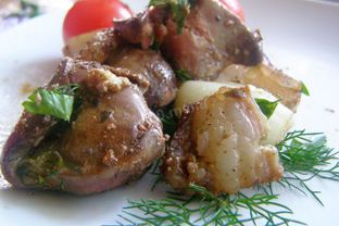 Шашлык из куриной печени