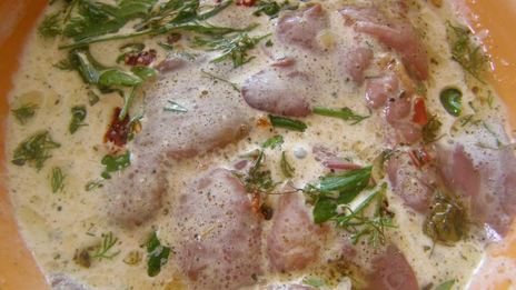 шашлык из куриной печени