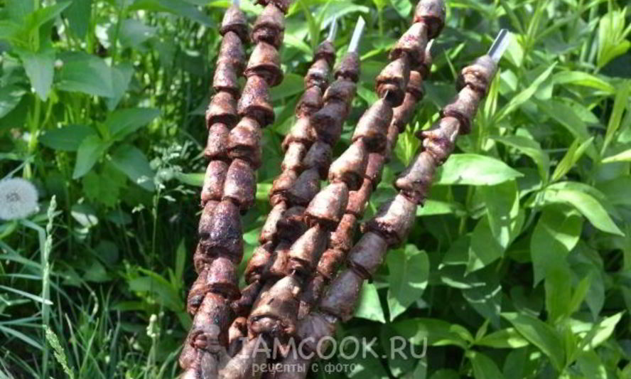 Рецепт шашлыка из куриных сердечек в сметане