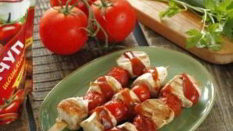 шашлык из курицы с помидорами черри