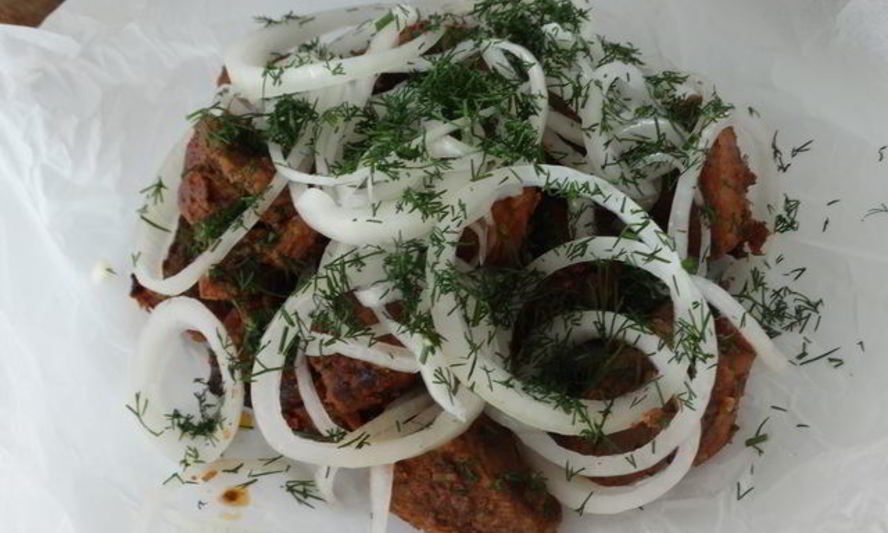 Рецепт шашлыка из мяса на сковороде