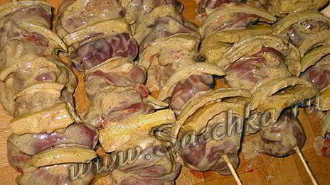 шашлык из печени