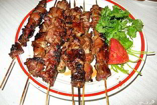 Шашлык из свиной печени