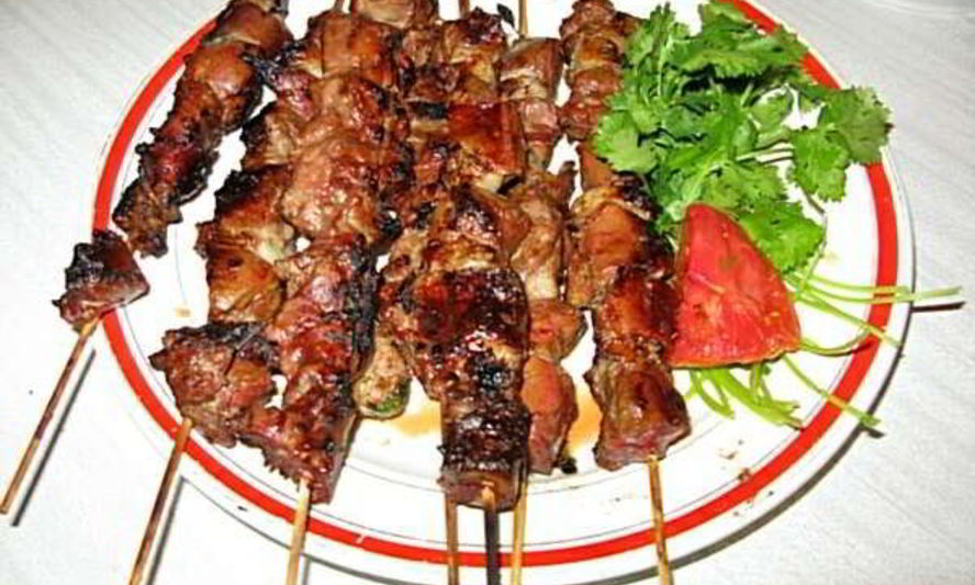 Рецепт шашлыка из свиной печени