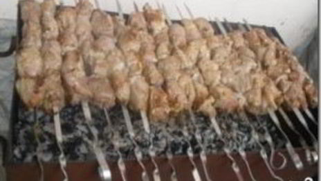 шашлык из свиной печени