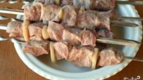 шашлык из телятины в кефире