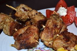 Шашлык из телятины в мультиварке