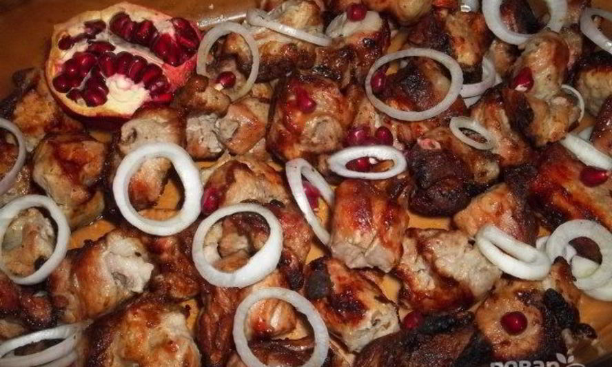 Рецепт шашлыка с гранатовым соусом