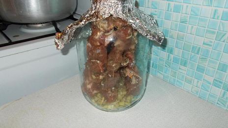 шашлык в банке в духовке