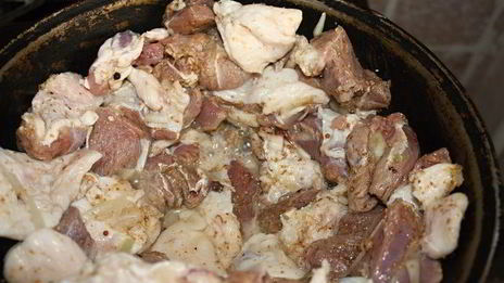 шашлык в казане