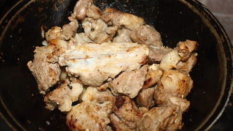 шашлык в казане