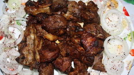 шашлык в казане