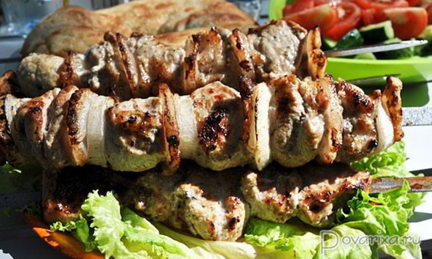 Рецепт шашлыка в кефирном маринаде