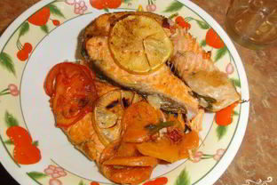 Стейк из семги в духовке