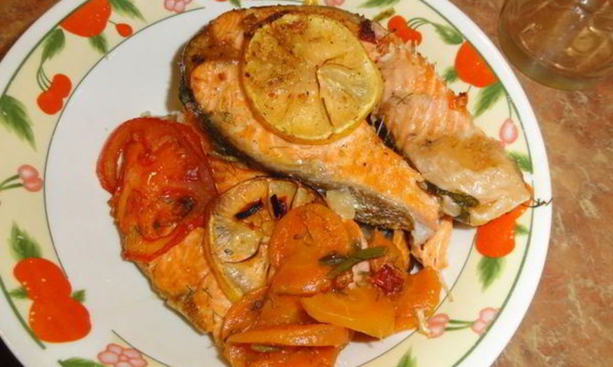 Рецепт стейка из семги в духовке