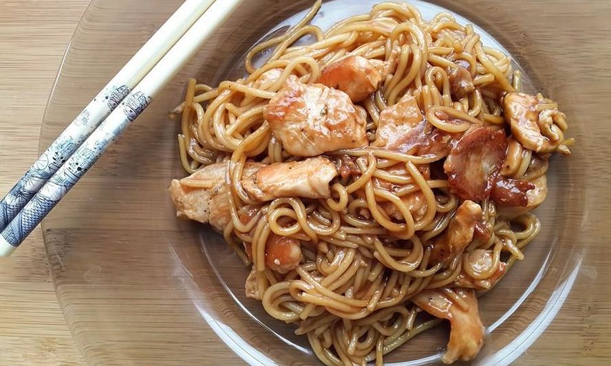 Рецепт яичной лапши терияки