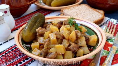 жаркое из свинины в горшочках