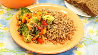 Гречка с овощами