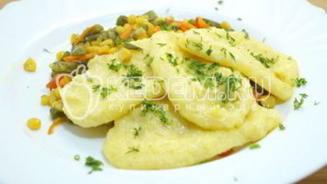 кукурузная полента с овощами