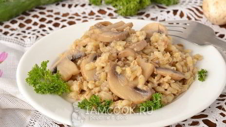 перловка с грибами в мультиварке