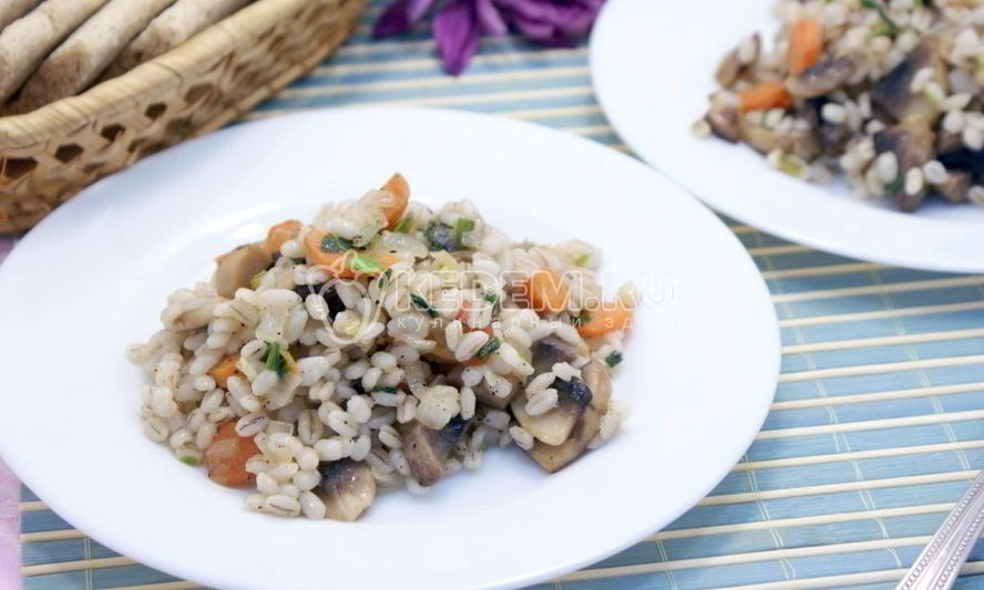 Рецепт перловки с грибами