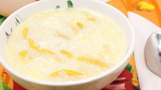 Рисовая каша с персиком