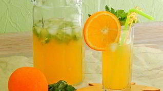 Апельсиновый напиток с мелиссой