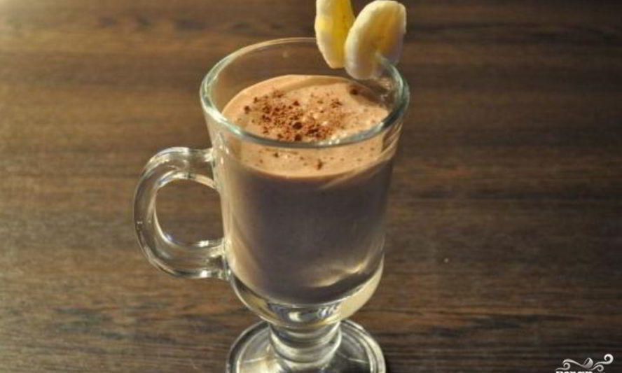 Рецепт бананова-шоколадного коктейль