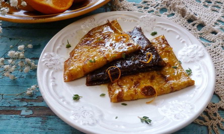 Рецепт блинчиков с цитрусовым сиропом