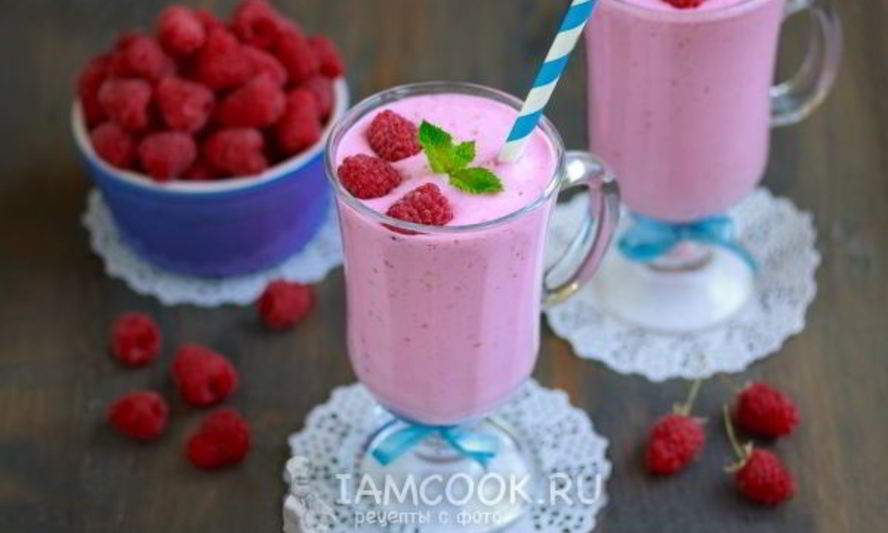 Рецепт малинового коктейля