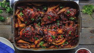 Мясо в гранатовом сиропе