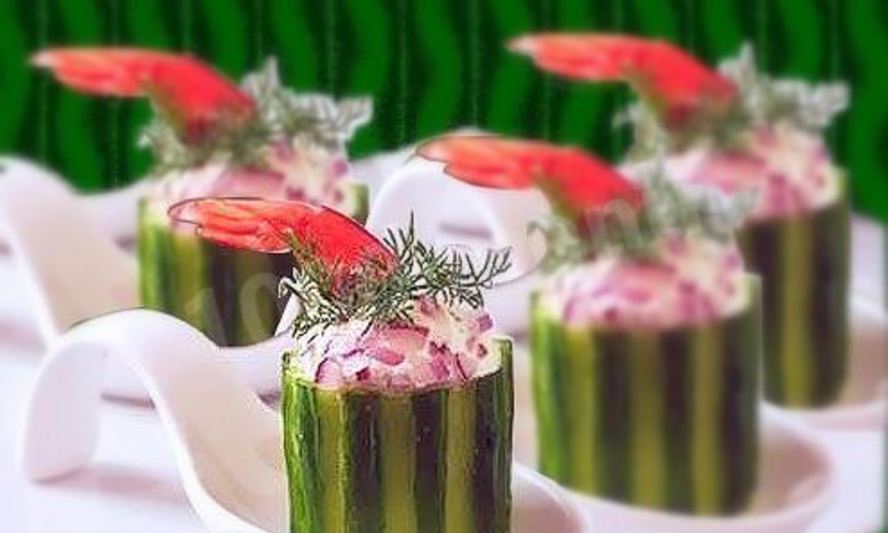 Рецепт огуречного коктейля с креветками