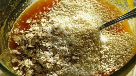 панна котта с тыквенно-злаковым коктейлем