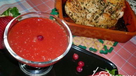 соус сангрияк мясу из клюквы и клубники