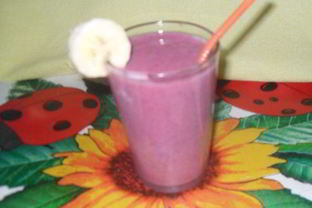 Бананово-малиновый смузи