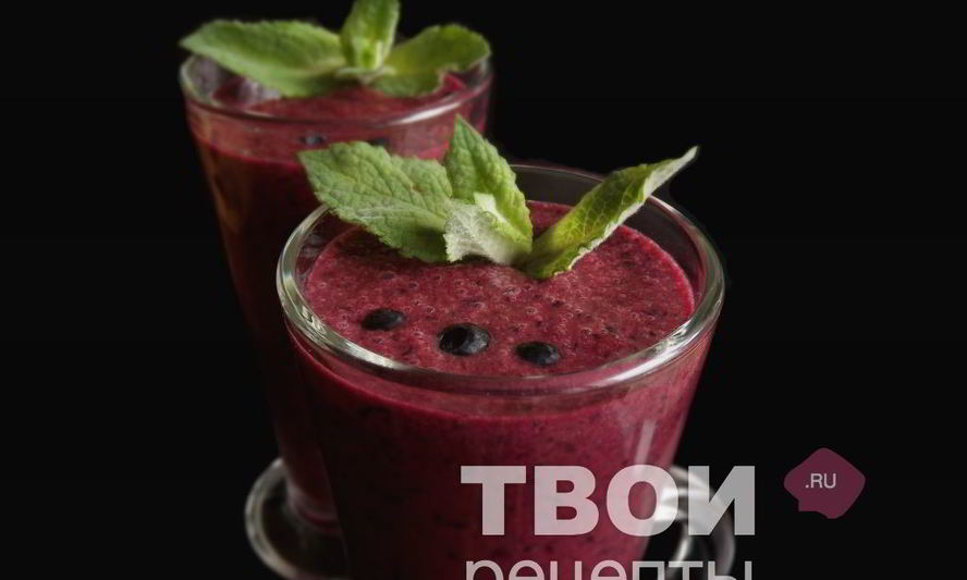 Рецепт чернично-бананового смузи