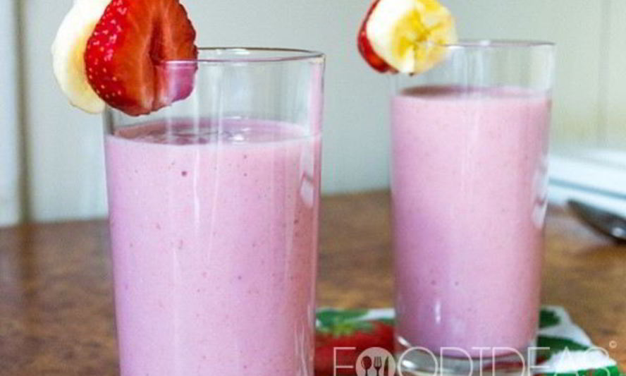 Рецепт клубнично-бананового смузи