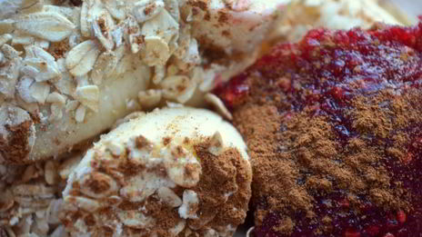 смузи с бананом и малиной