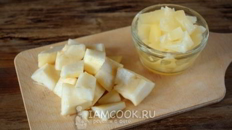 смузи с консервированным ананасом и киви