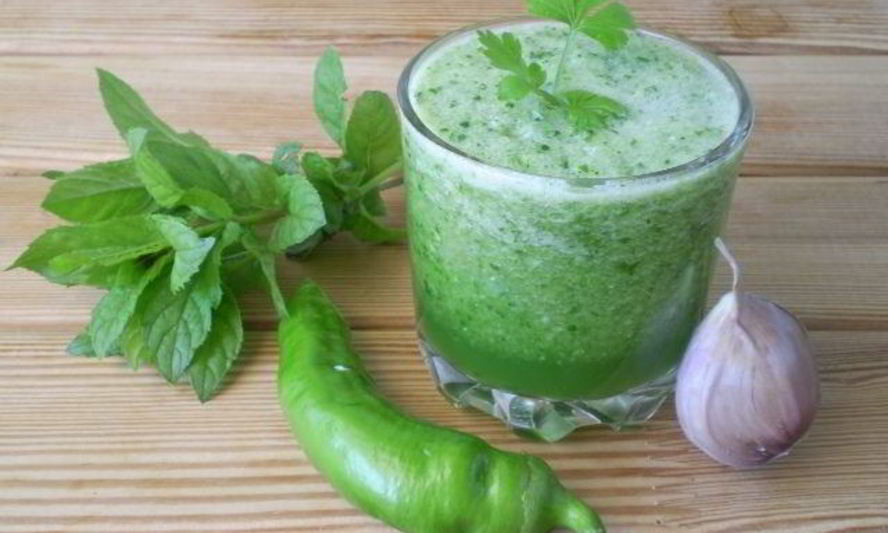 Рецепт зеленого коктейля для сыроедов