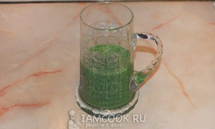 Рецепт зеленого коктейля из шпината