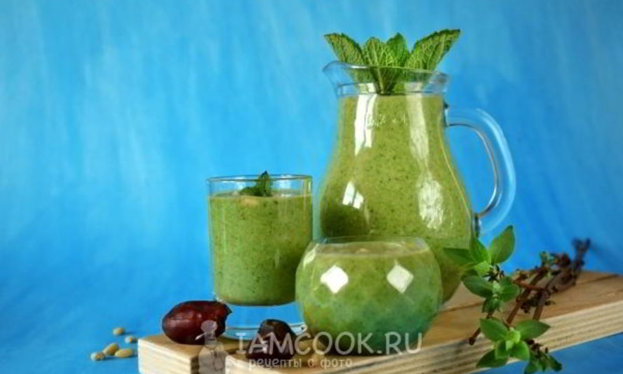 Рецепт зеленого коктейля с арахисовой пастой