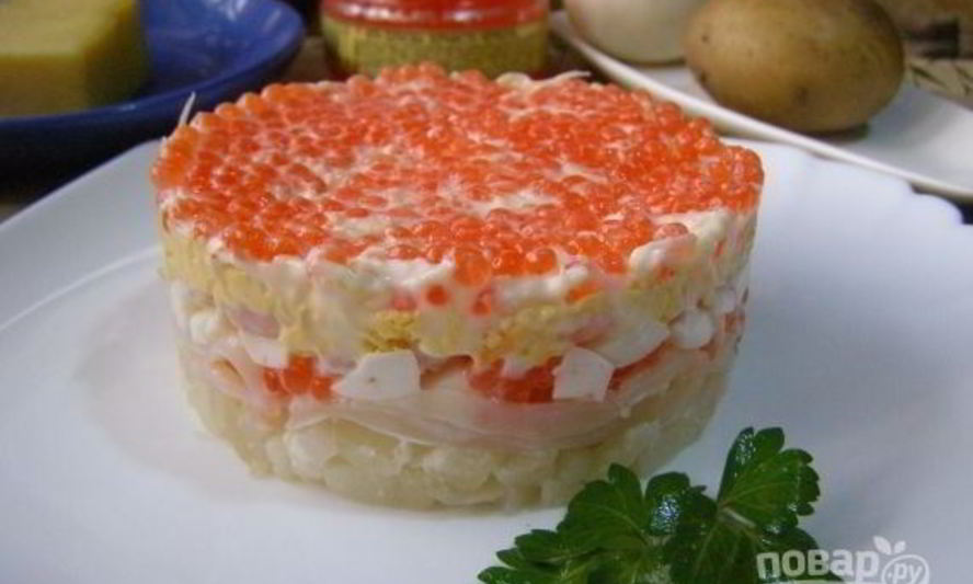 Рецепт морского салата с креветками и кальмарами