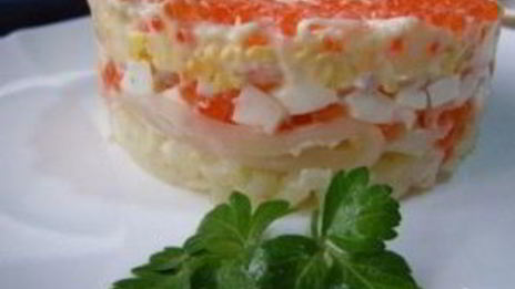 морской салат с креветками и кальмарами