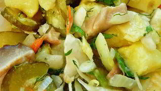 Постный деревенский салат