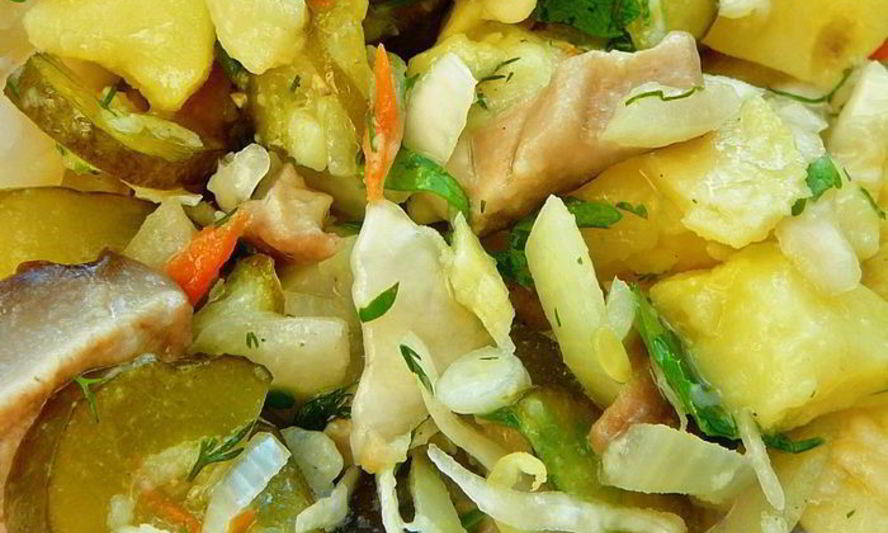 Рецепт постного деревенского салата