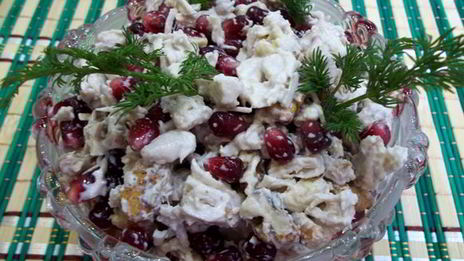 салат из граната и грецких орехов