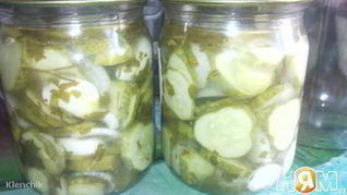 Салат из огурцов с луком на зиму