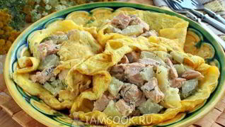 Салат из отварной рыбы